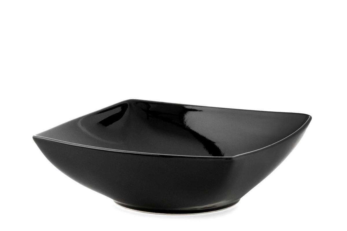 TAFELSERVICE EPIRI 6 Personen 18-tlg - Schwarz Hochglanz, Keramik (25/2/25cm) - KONSIMO®