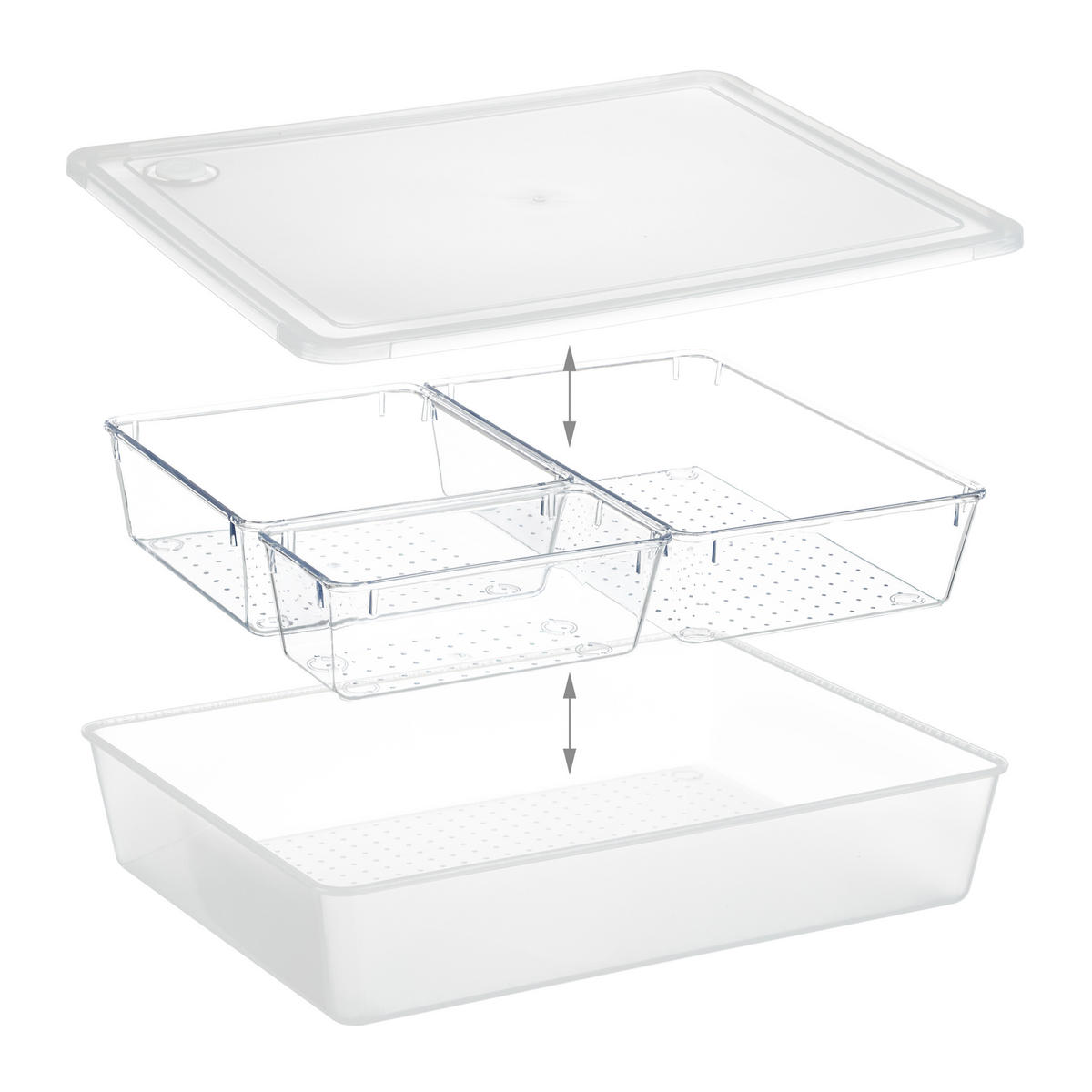 AUFBEWAHRUNGSBOX - Transparent, Kunststoff (32/7/24.5cm) - Relaxdays