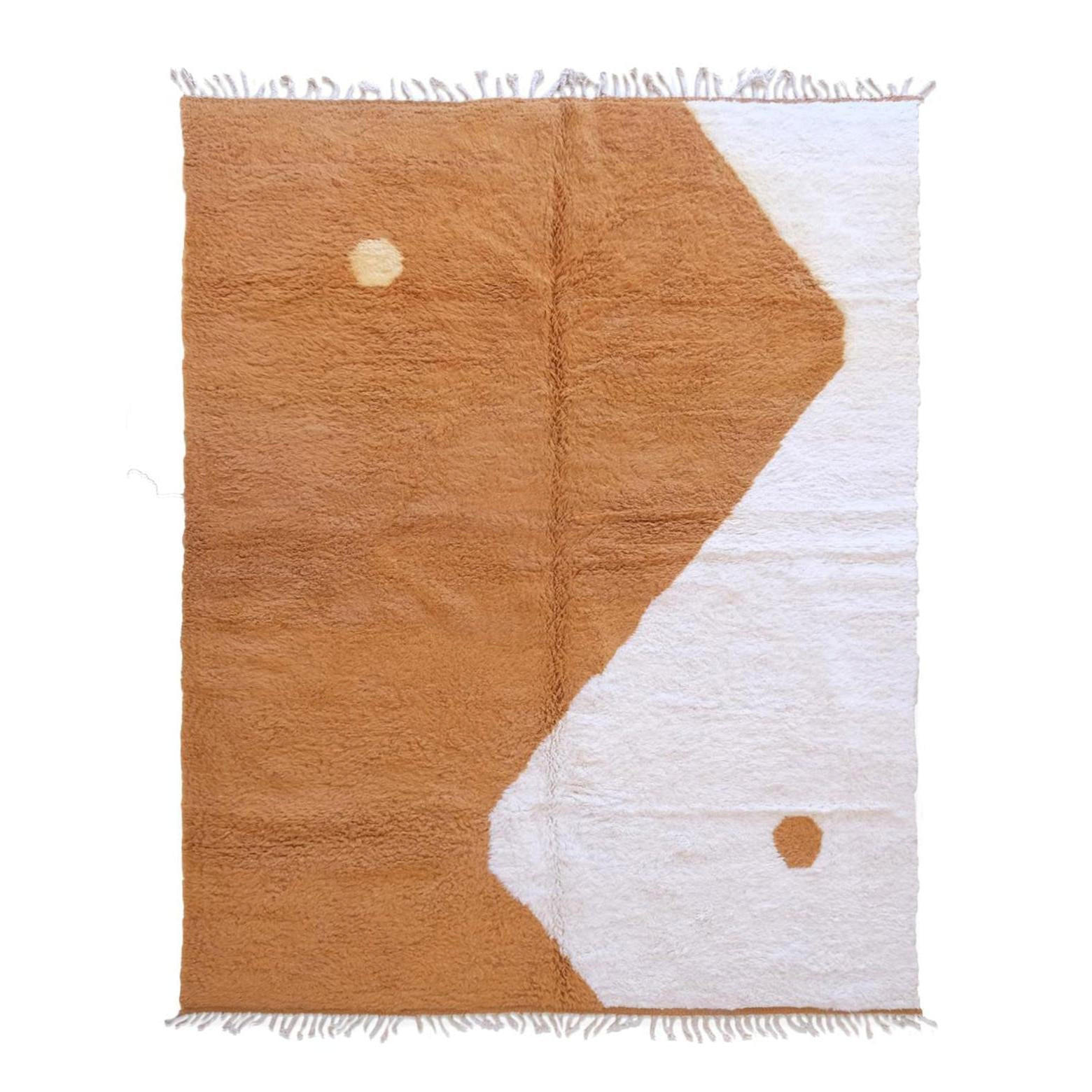 BERBERTEPPICH schlicht Wolle 258x 347 cm - Orange, Naturmaterialien (258/347cm) - AFK Living