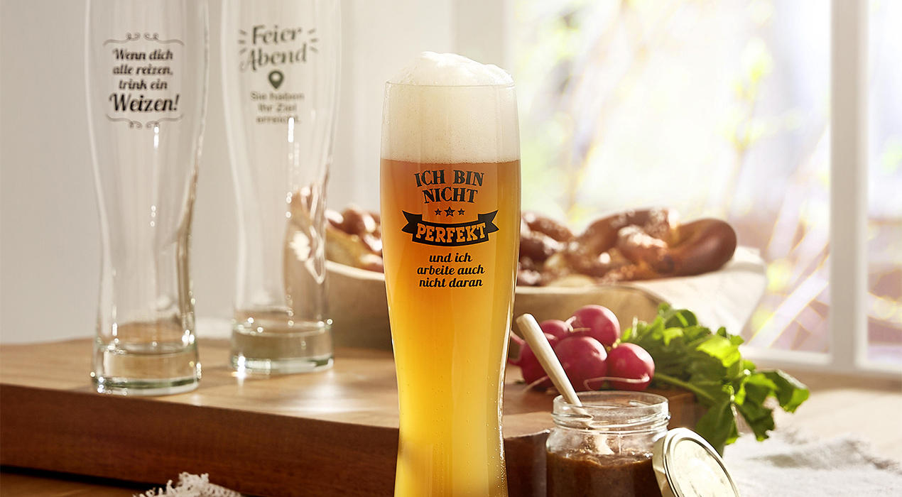 Biergläser und Weissbiergläser
