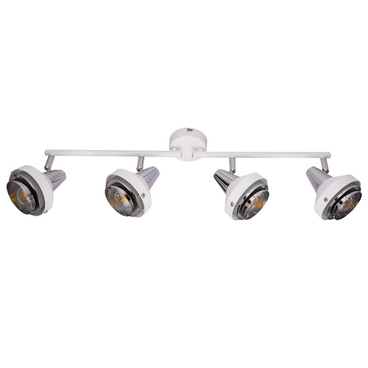 DECKENLEUCHTE RORGE Metall Weiß Chrom - Weiß, Metall (60.5/10/17.5cm) - Globo Lighting