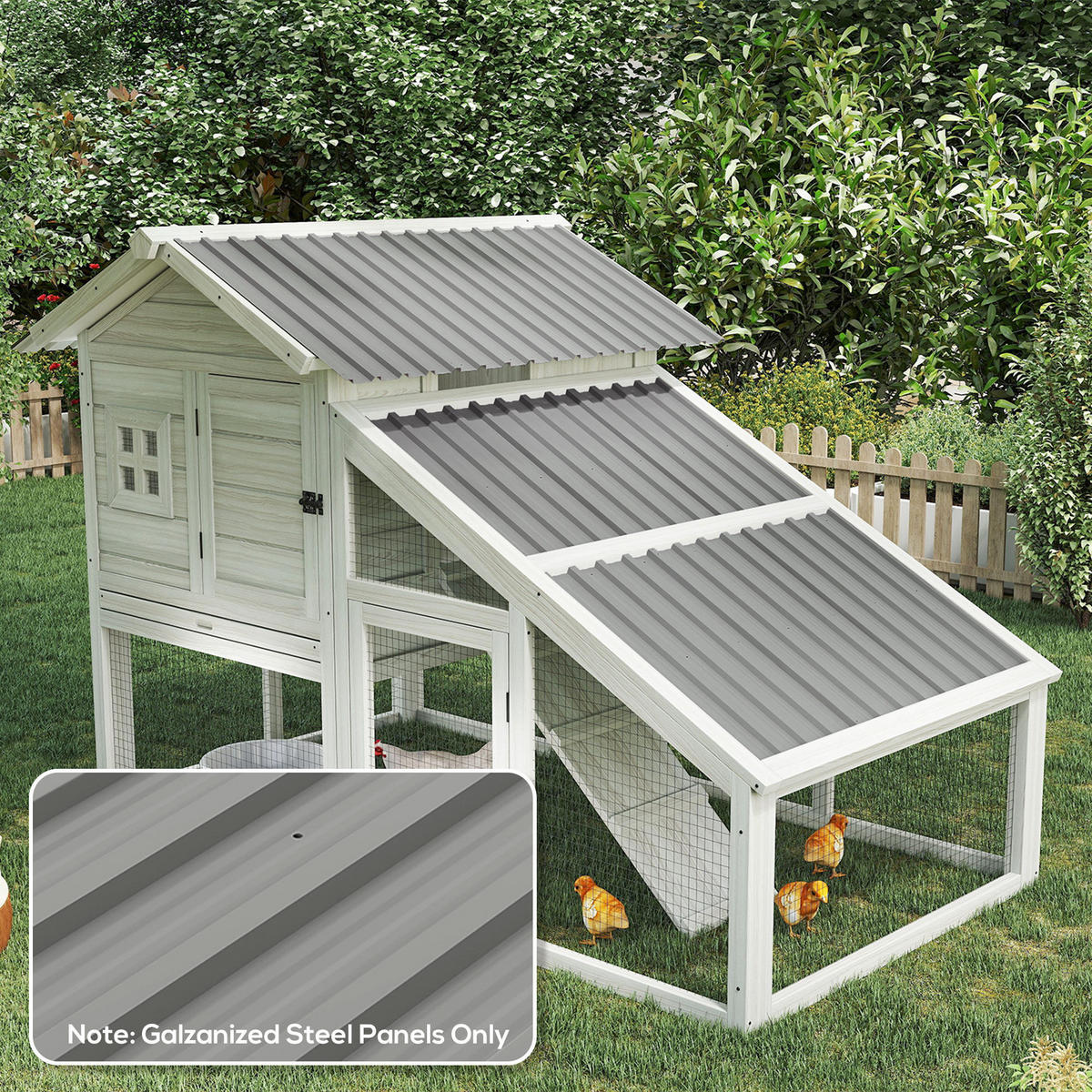 GERÄTEHAUS Hellgrau wasserdicht Metall 12er-Set 129/45/0.03 cm - Hellgrau, Metall (129/45cm) - PANGIVO