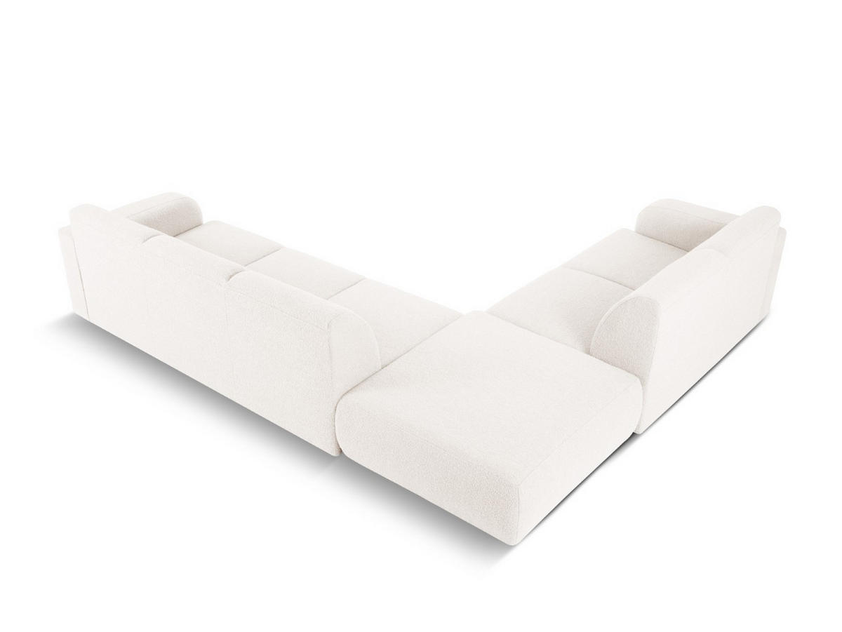 ECKSOFA links Molino aus Boucle weiß 6 Sitzplätze - Weiß, Textil (250/315cm) - Micadoni