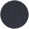 FEINSCHLINGE DESIGNER TEPPICH RUND CIRCLE - Schwarz/Grau, Textil (100/100cm) - Snapstyle