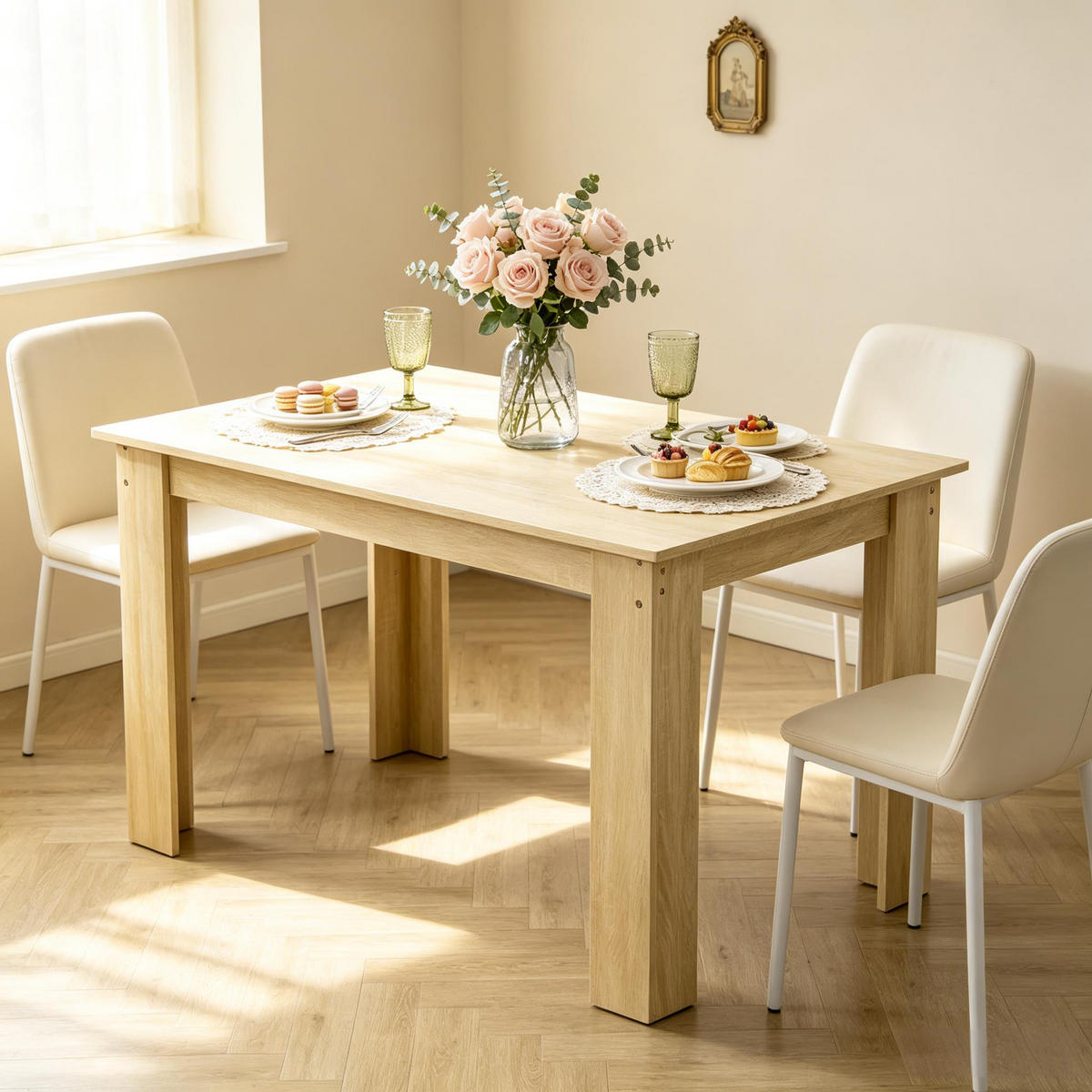 ESSTISCH 120/69/75 cm mit zentralem Design DE-39945 Eiche - Eichefarben, Holzwerkstoff (69/120/75cm) - ComfortXL
