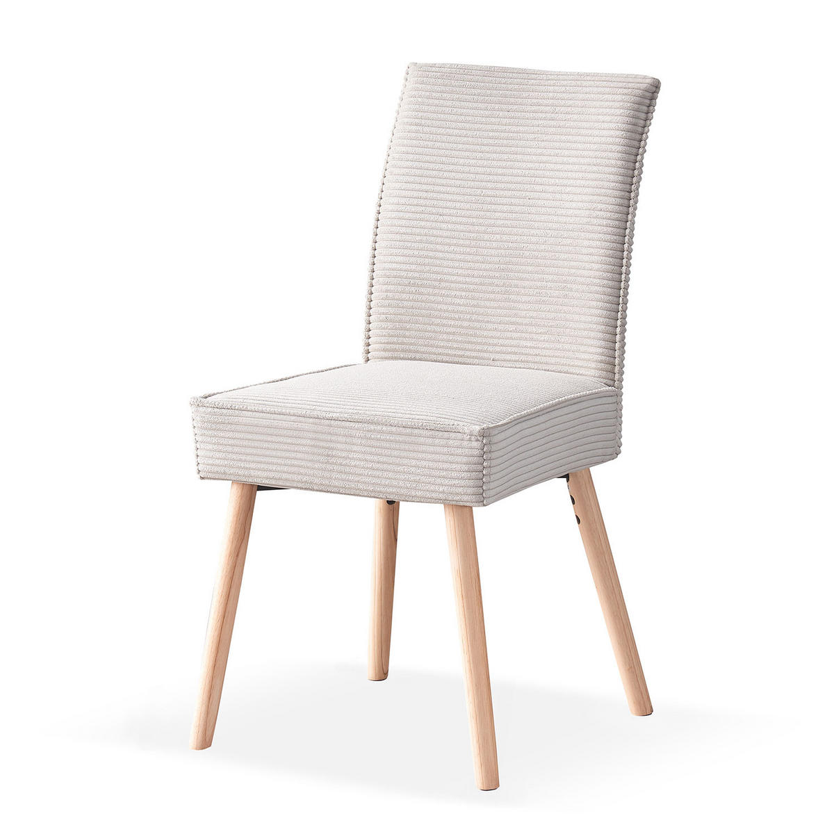 STUHL CEDRIC Grau 2 Stück - Grau, Eichenholz/Textil (49/91/61cm) - B&D Home