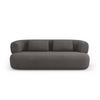 SOFA Jenny aus Boucle grau 3 Sitzplätze - Grau, Textil (90/73/178cm) - Micadoni