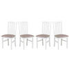 ESSZIMMERSTUHL - Set 4x Milano 1, weiss, dora 22  - Beige/Weiß, Holz (43/93/40cm) - Leaf Design