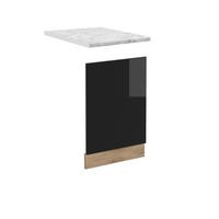 FRONTBLENDE R-Line Schwarz Hochglanz 45 cm, AP Marmor - Schwarz Hochglanz/Eiche Wotan, Holzwerkstoff (45/57.2/1.6cm) - Vicco