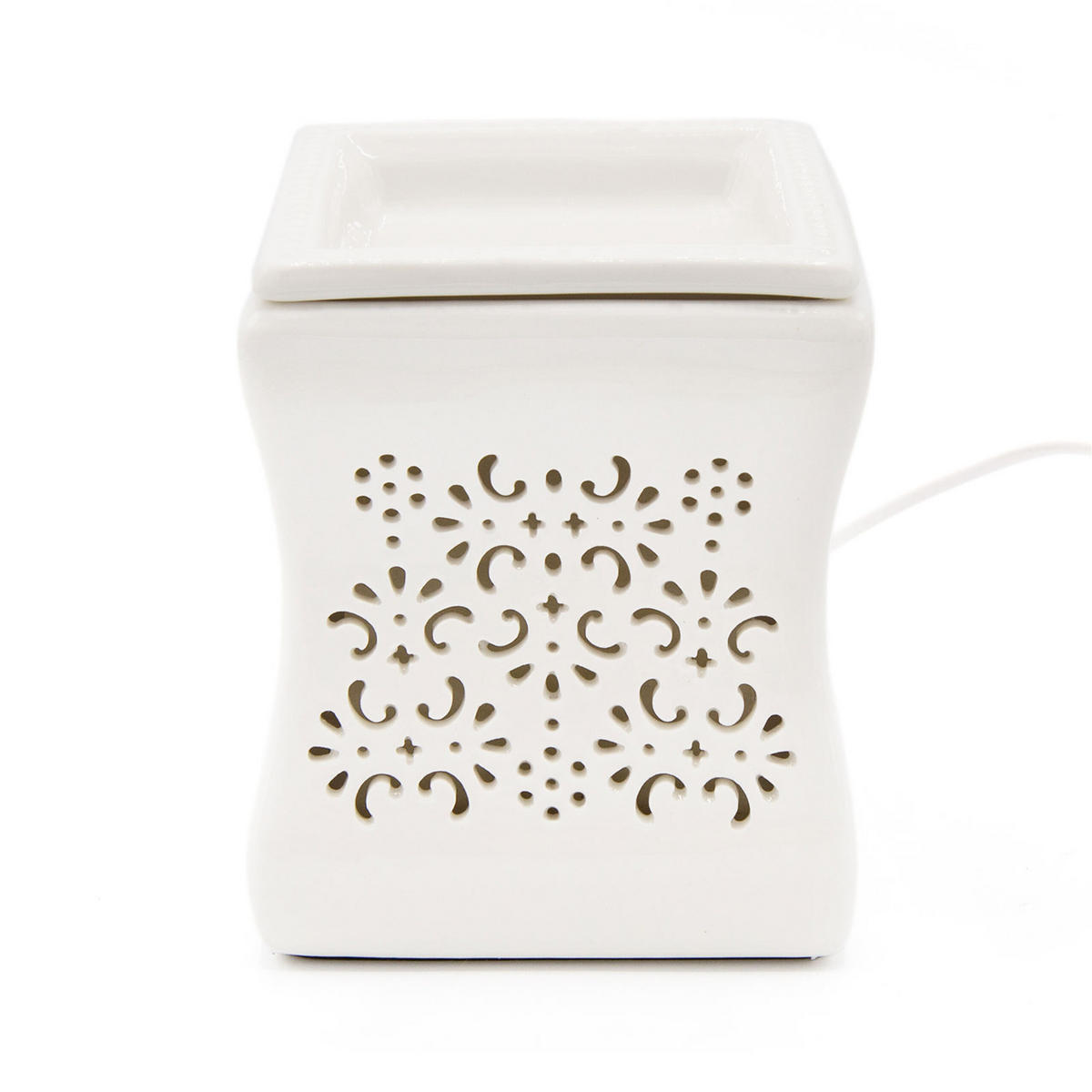 DUFTLAMPE - Weiß, Keramik (10/12/10cm)