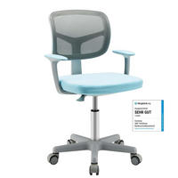KINDER‑BÜROSTUHL 360°drehbar blau - Blau, Kunststoff (54/80/54cm) - COSTWAY