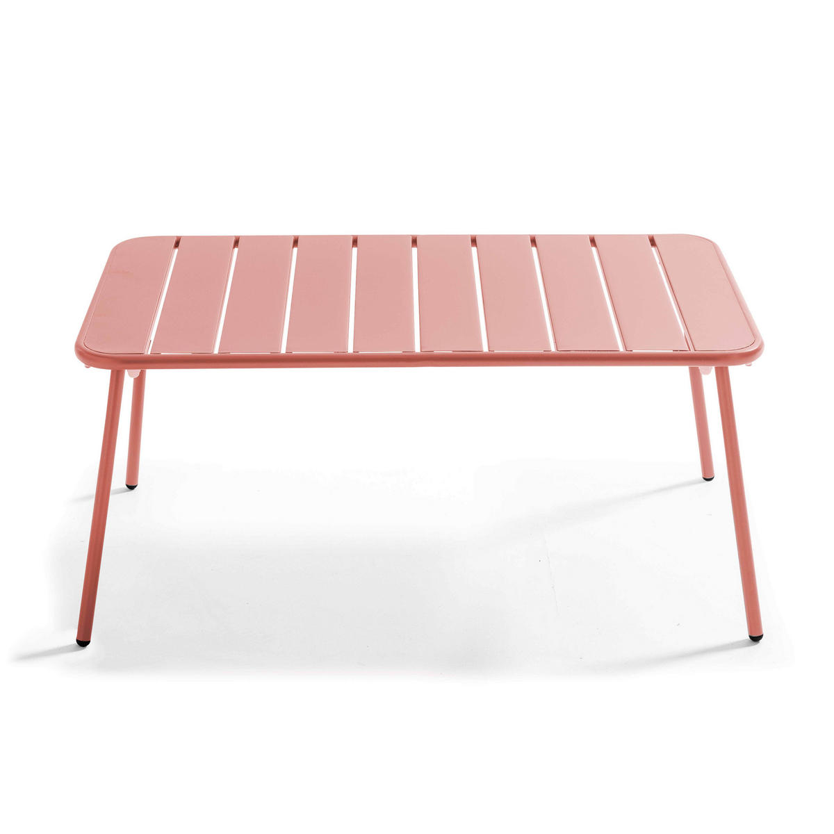 GARTEN-LOUNGETISCH, Lehm - Pink, Metall (90/50/40cm) - Oviala