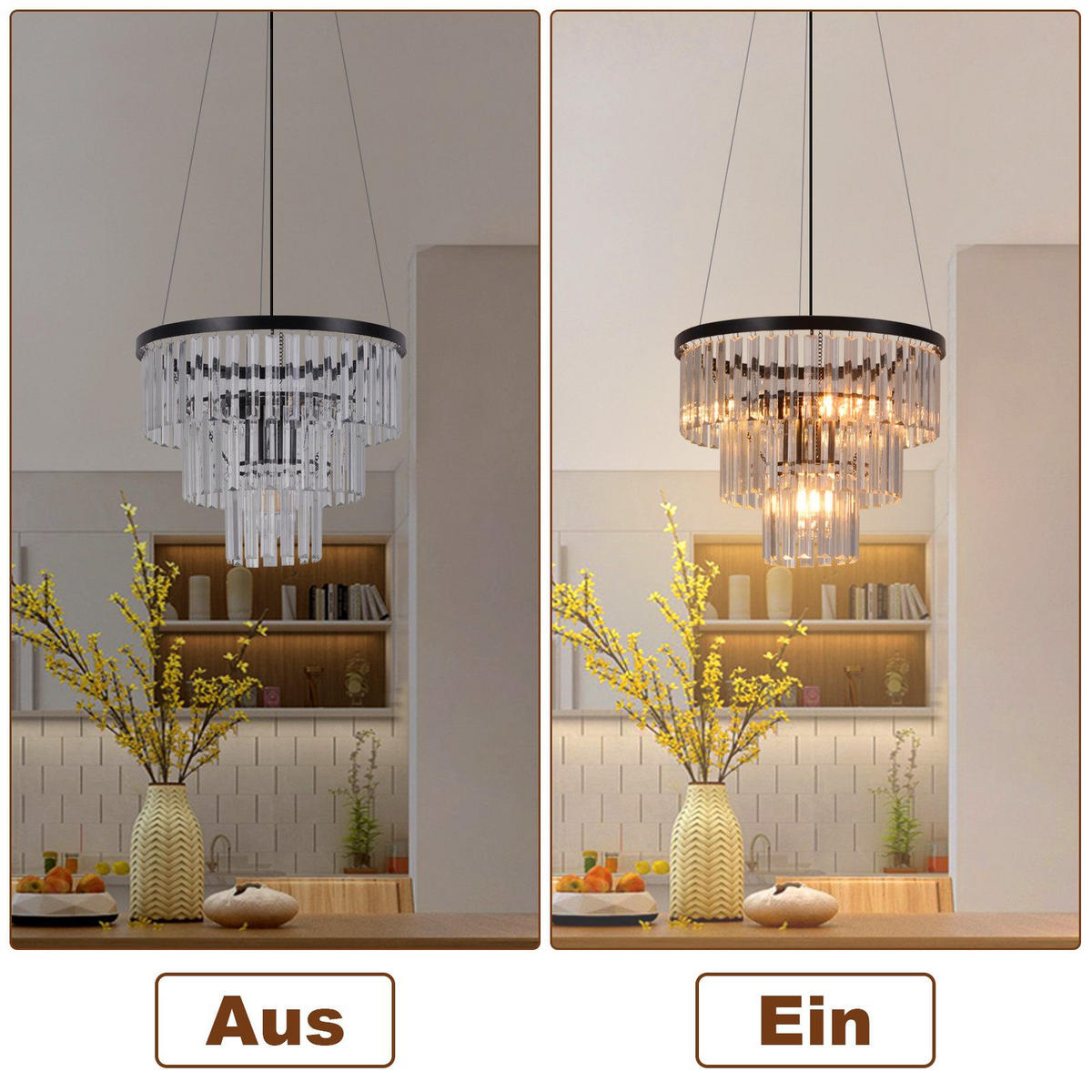 HÄNGELEUCHTE Brynq 40/156/40 cm - Schwarz, Metall (40/40/156cm) - ZMH