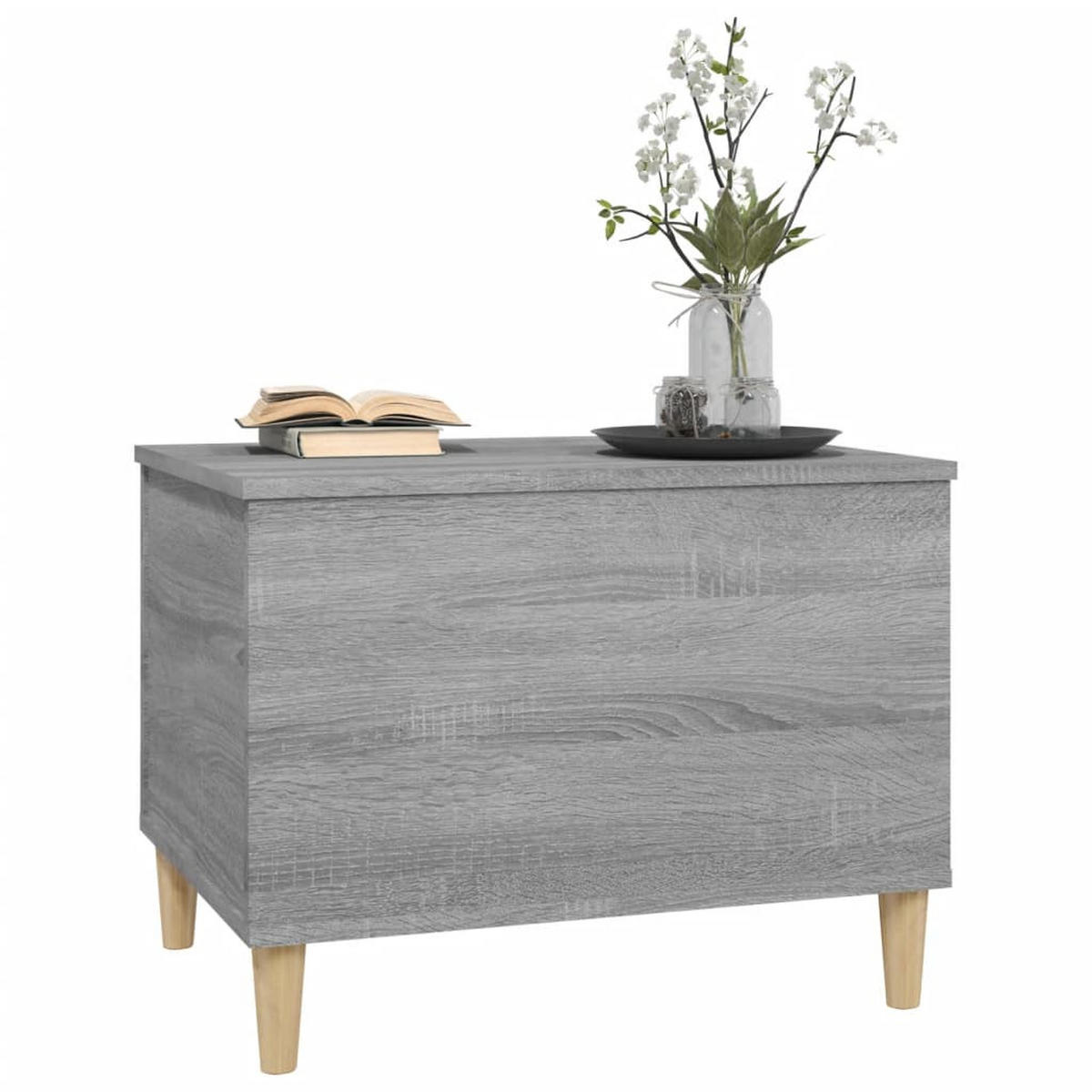 COUCHTISCH Grau Sonoma 60x44,5x45 cm Holzwerkstoff - Grau, Holzwerkstoff (44.5/60/45cm) - furnicato