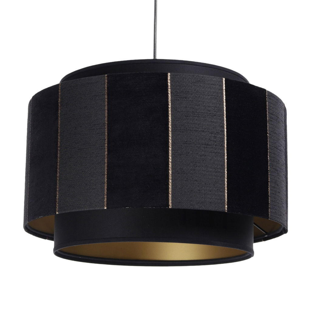 HÄNGELEUCHTE Gold 40/27 cm - Schwarz, Kunststoff (40/1/27cm) - ONZENO