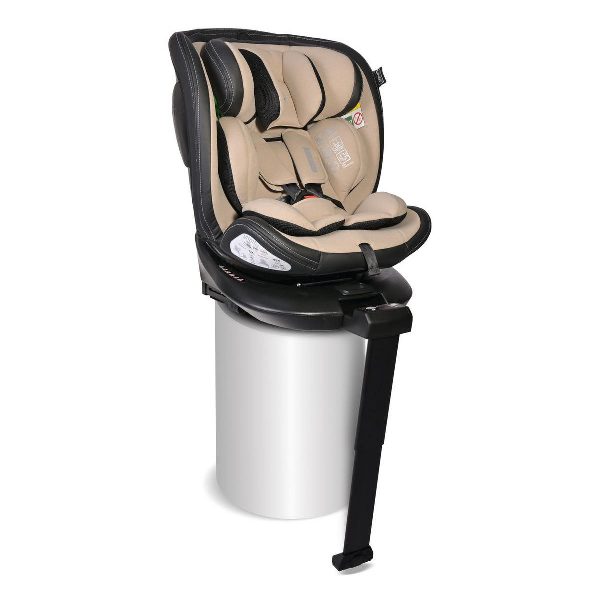 KINDERSITZ Estate i-Size beige (40-150cm) Isofix, Stützbein, Sitz 360° drehbar - Beige, Kunststoff (47/62/52cm) - Lorelli