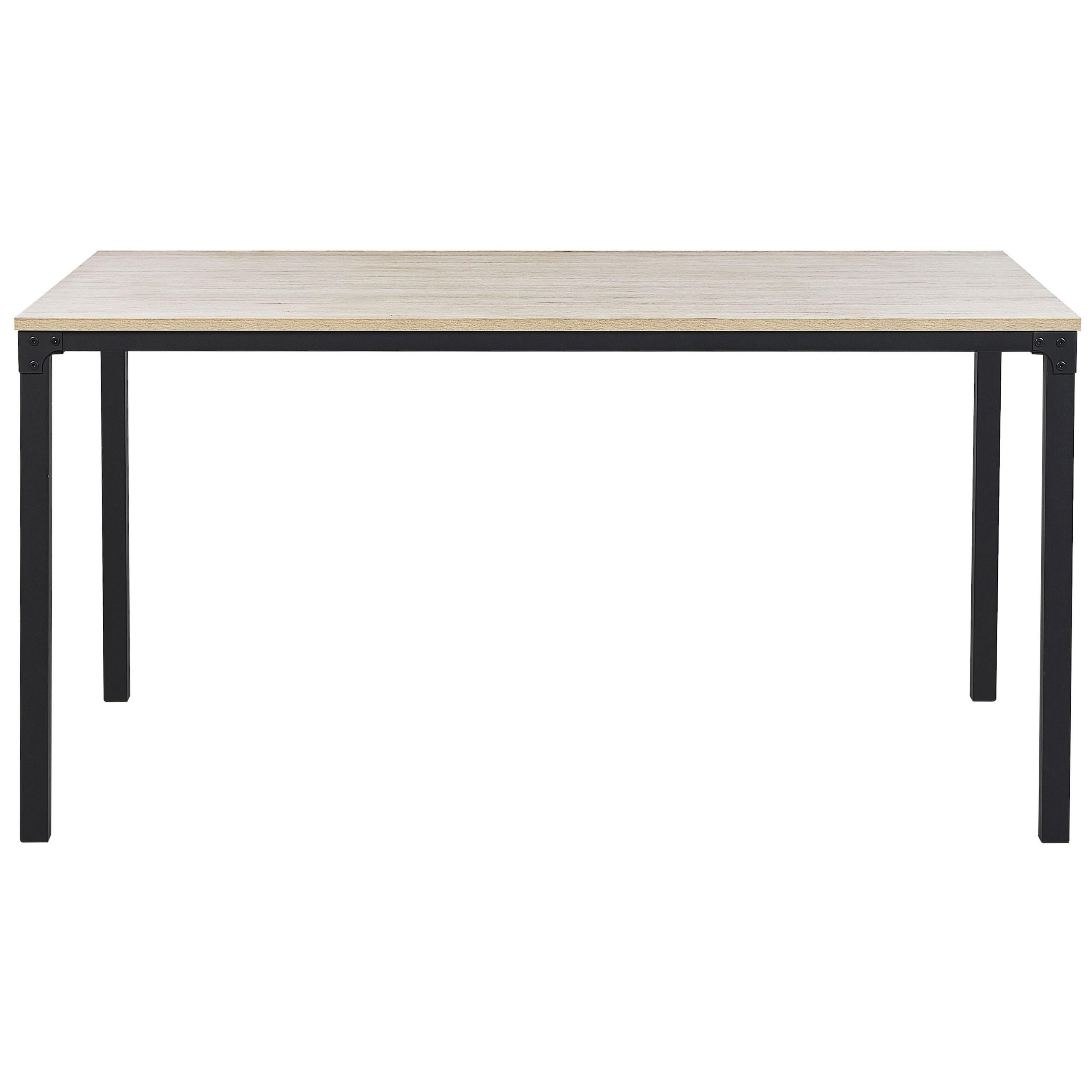 ESSTISCH 150/90/76 cm Hellbraun, Schwarz Rechteckig Hockley - Hellbraun, Holzwerkstoff (150/90/76cm) - Beliani