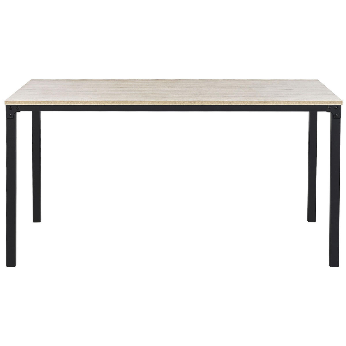 ESSTISCH 150/90/76 cm Hellbraun, Schwarz Rechteckig Hockley - Hellbraun, Holzwerkstoff (150/90/76cm) - Beliani