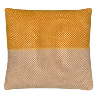 WOLLKISSEN Festlich gelb voll quadratisch 45x45 - Gelb, Textil (45/45/12cm) - Malagoon
