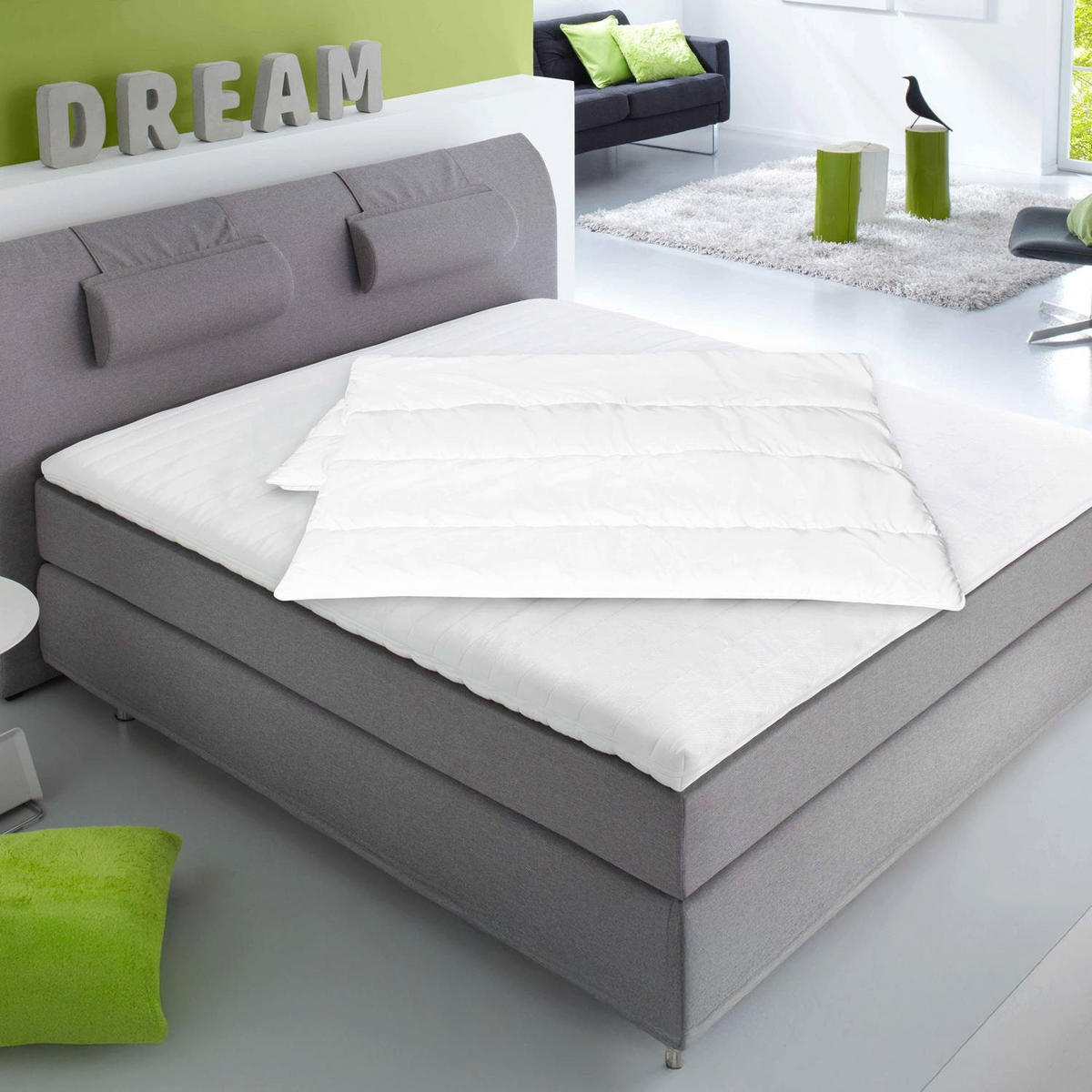 BETTDECKE Basic 155x220 cm - Weiß, Textil (155/220cm) - CloudComfort