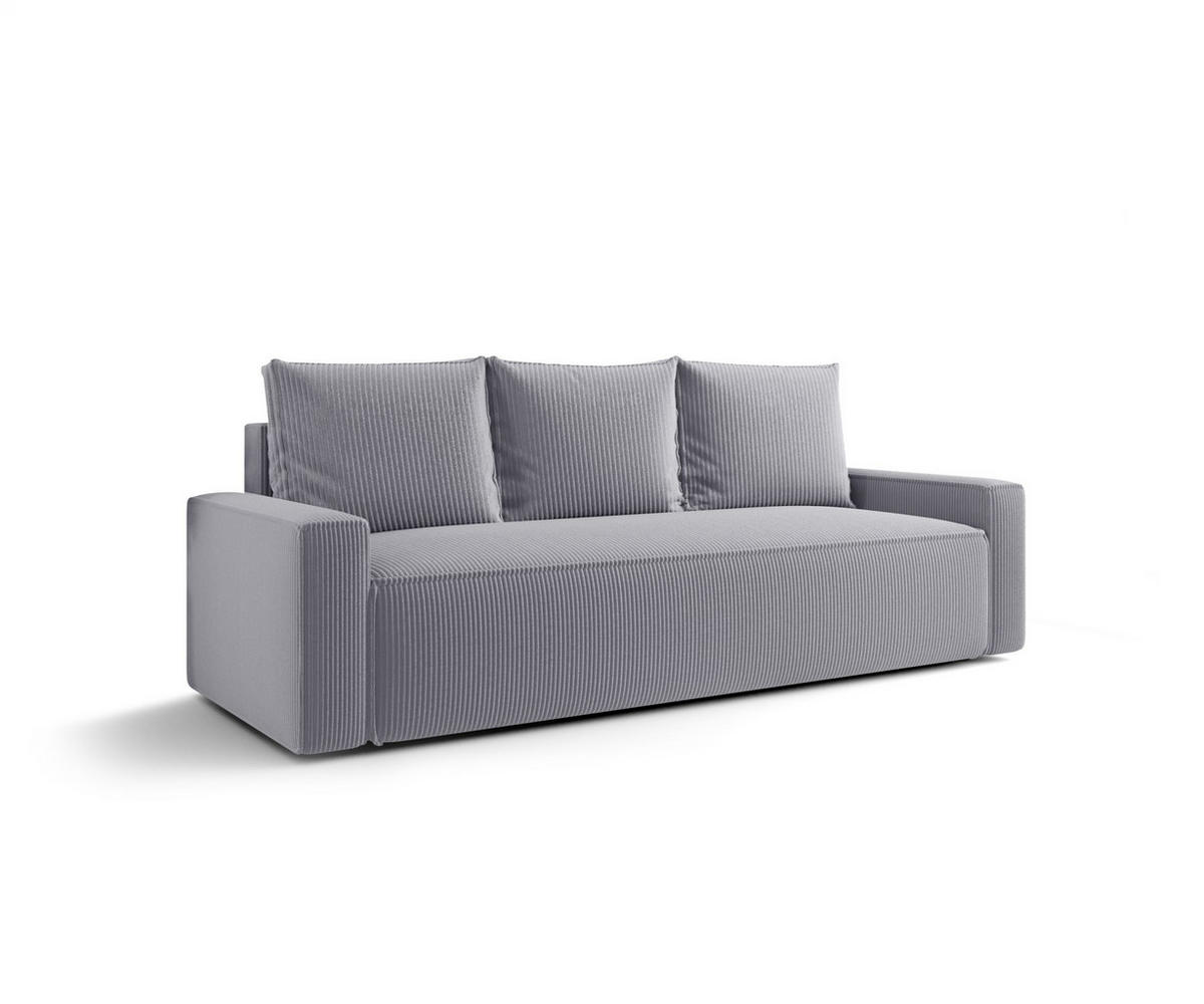 SOFA mit Schlaffunktion SAVIO Poso 55 - Grau, Textil (232/90/90cm) - Bedante
