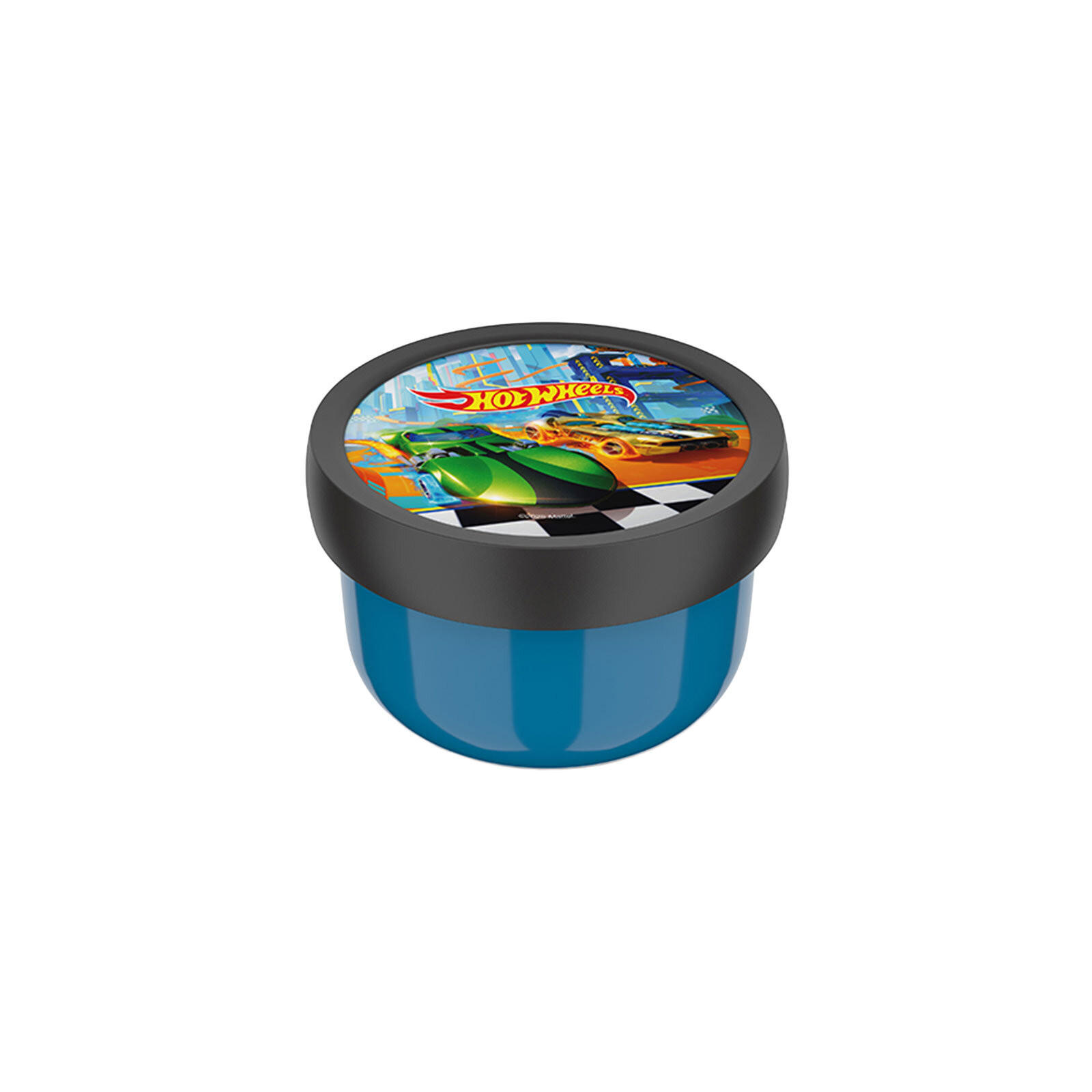 FRUCHTBOX Campus (2026) Hot Wheels 300 ml - Blau/Multicolor, Kunststoff (10.4/6.7/10.4cm) - Mepal