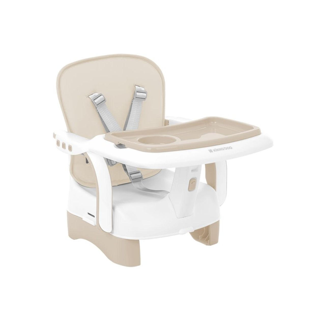 CHEWY Boostersitz Doppeltablett, Sicherheitsgurt, faltbar - Beige, Kunststoff (39/38/25cm) - Kikka boo