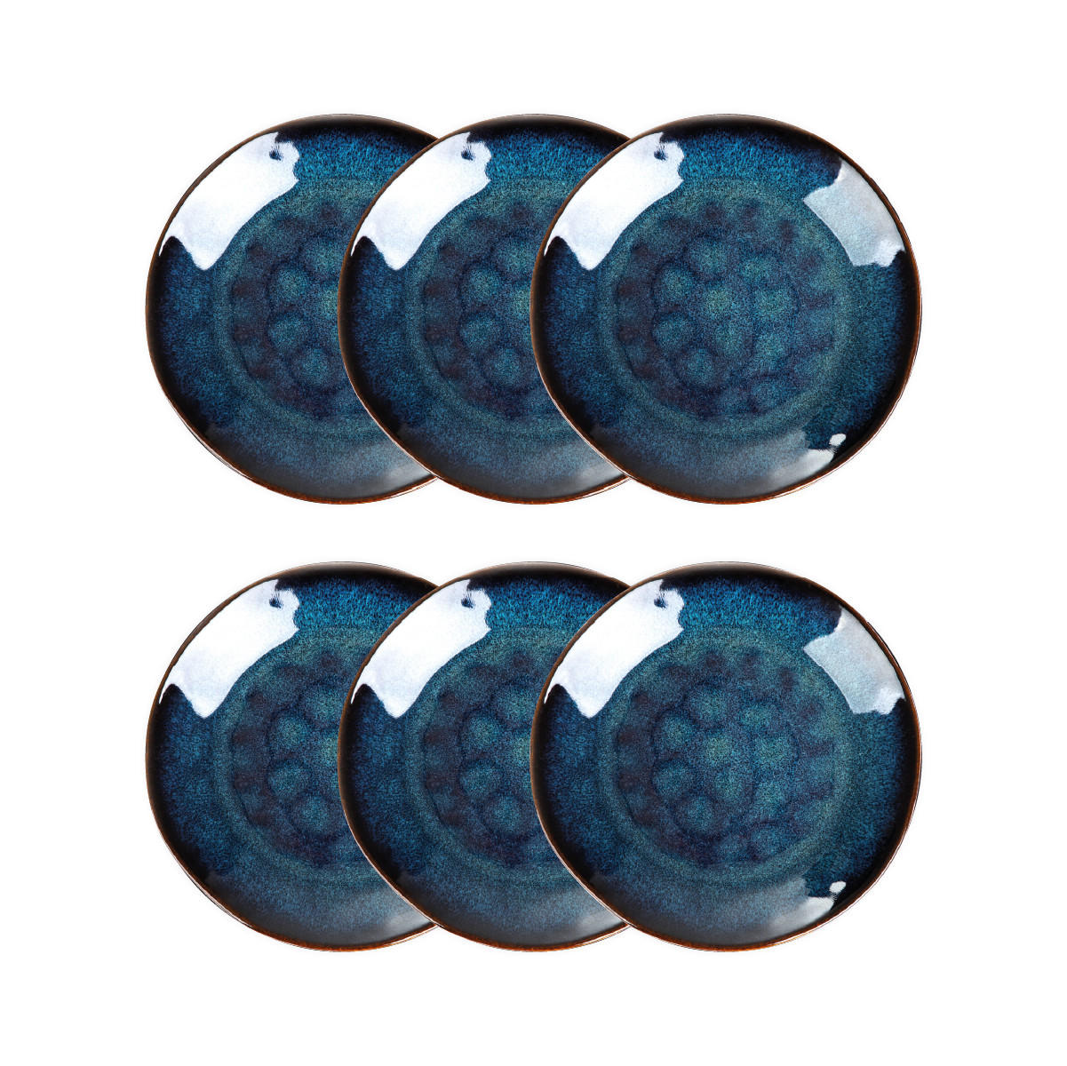 TELLER Casper klein dunkelblau 15 cm 6er-Set - Dunkelblau, Keramik (15cm) - Homla