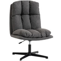 SESSEL 75/63/102 cm dunkelgrau aus Metall mit Leinenstoff und 360°-Drehung - Dunkelgrau, Metall (63/102/75cm) - OKWISH