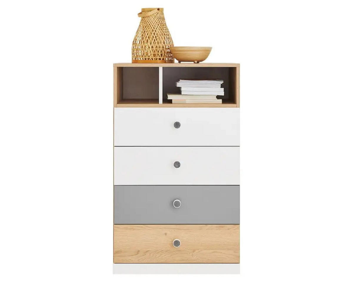 SCHLAFZIMMER Set 6-tlg. – PIXEL System – Sonoma Eiche / Grau - Eichefarben, Holzwerkstoff (150/190/50cm) - hi-markt