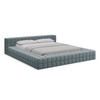 POLSTERBETT mit Lattenrost 200x260 Blau - Blau/Schwarz, Kunststoff/Textil (140/200cm) - Makamii