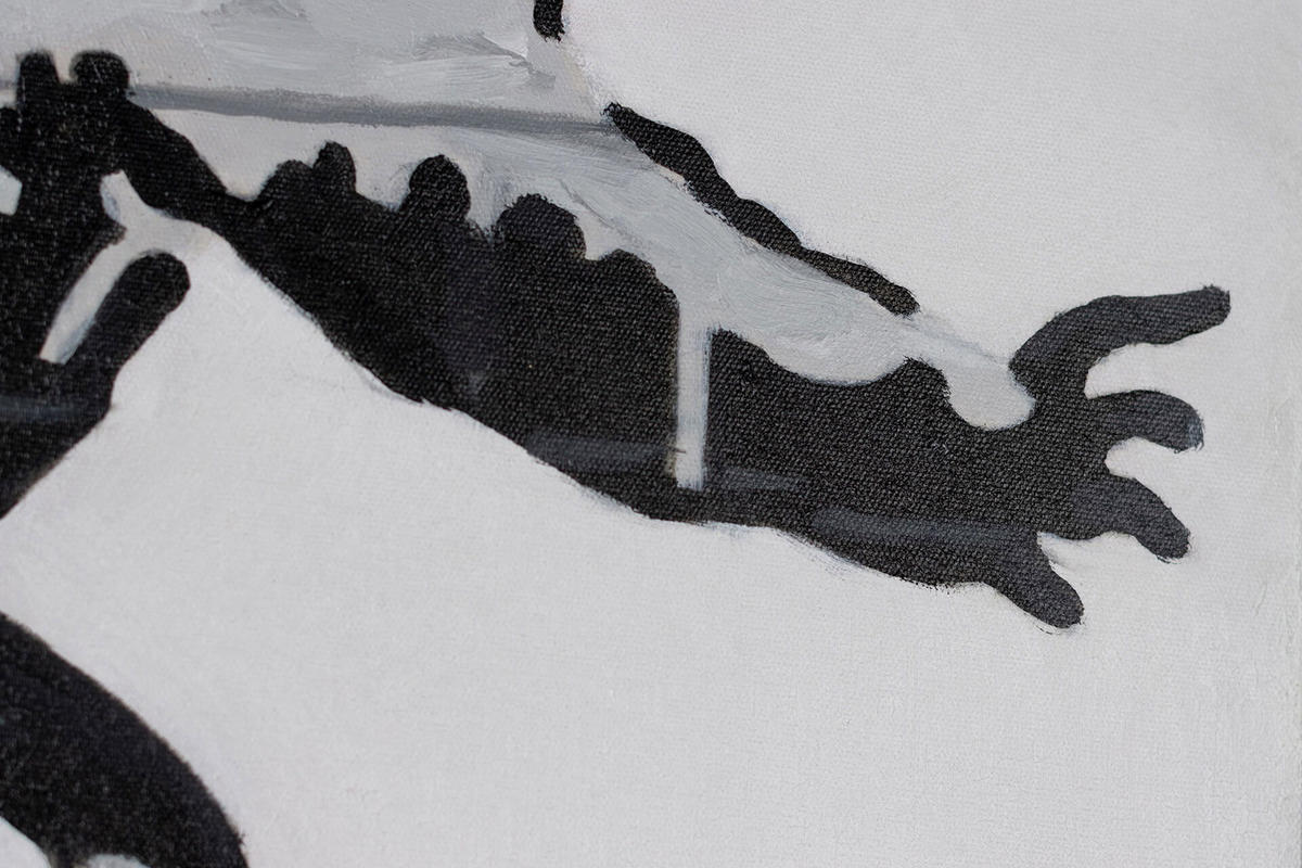ACRYLBILD HANDGEMALT 60/90 cm - Schwarz, Holz/Textil (1.3/90cm) - KUNSTLOFT
