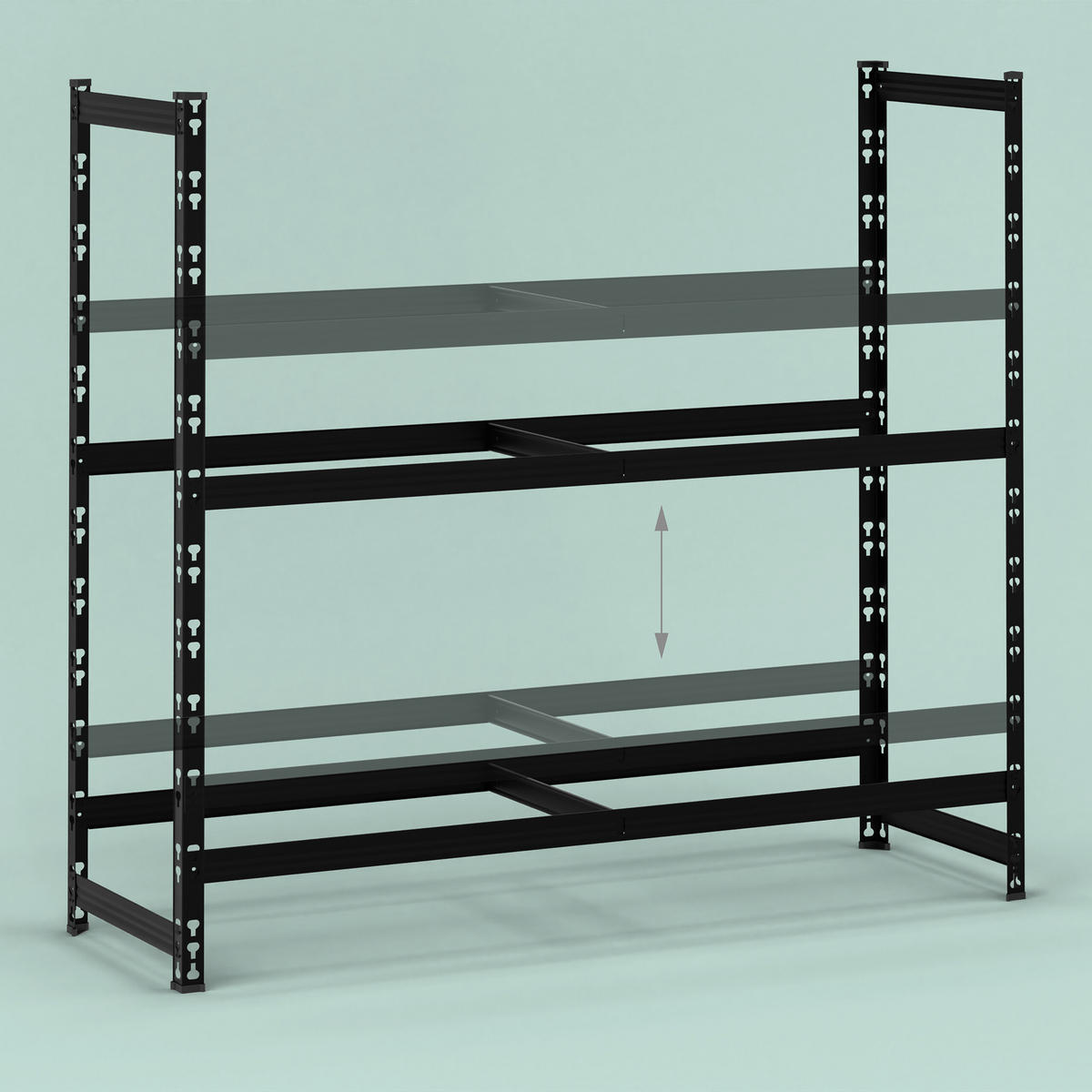 REIFENREGAL - Schwarz, Kunststoff/Metall (110/100/35cm) - Relaxdays