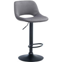 BARHOCKER Samt dunkelgrau - Dunkelgrau, Textil (42/86/46cm) - CLP
