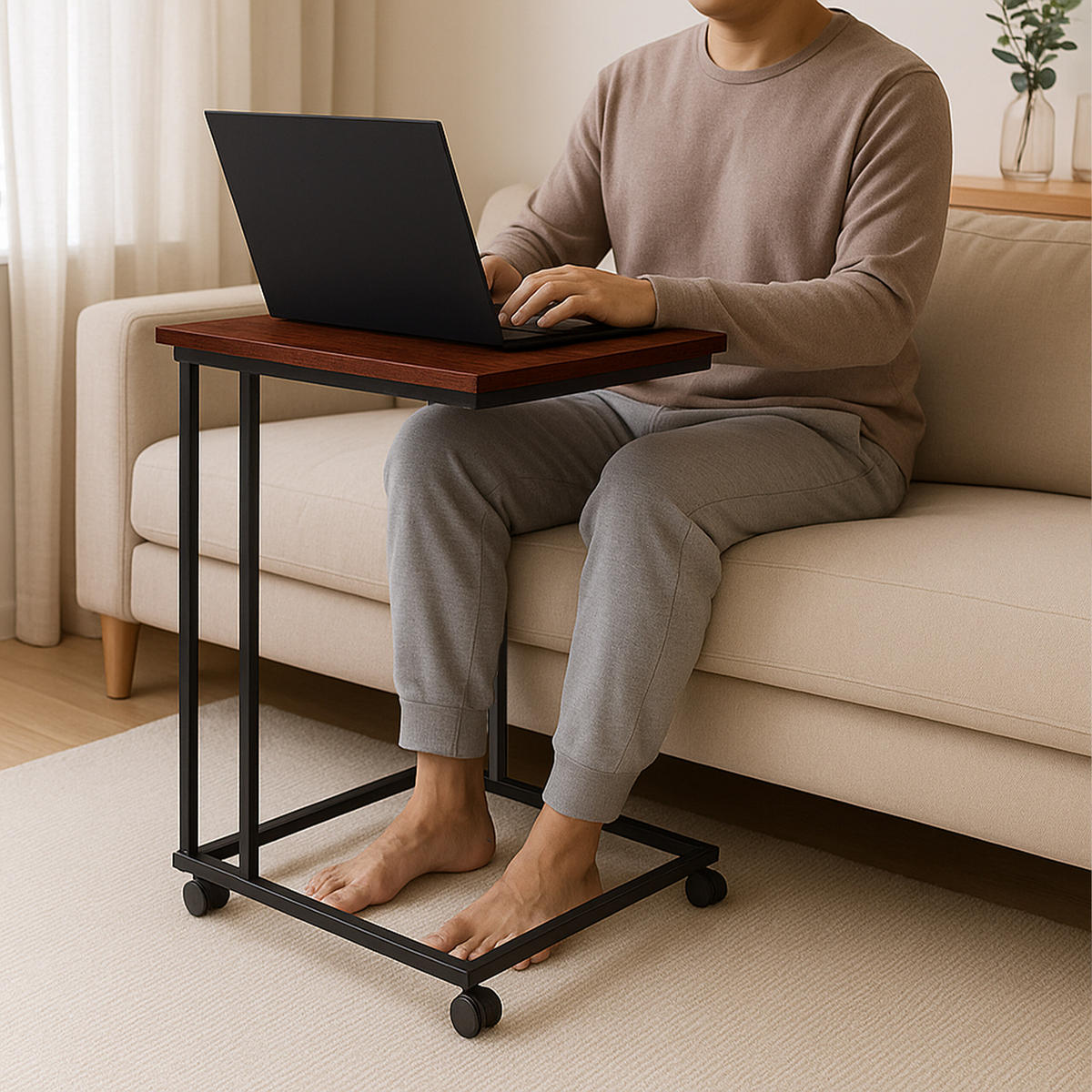 BEISTELLTISCH - Multicolor, Holzwerkstoff/Kunststoff (35/50/68cm) - Relaxdays