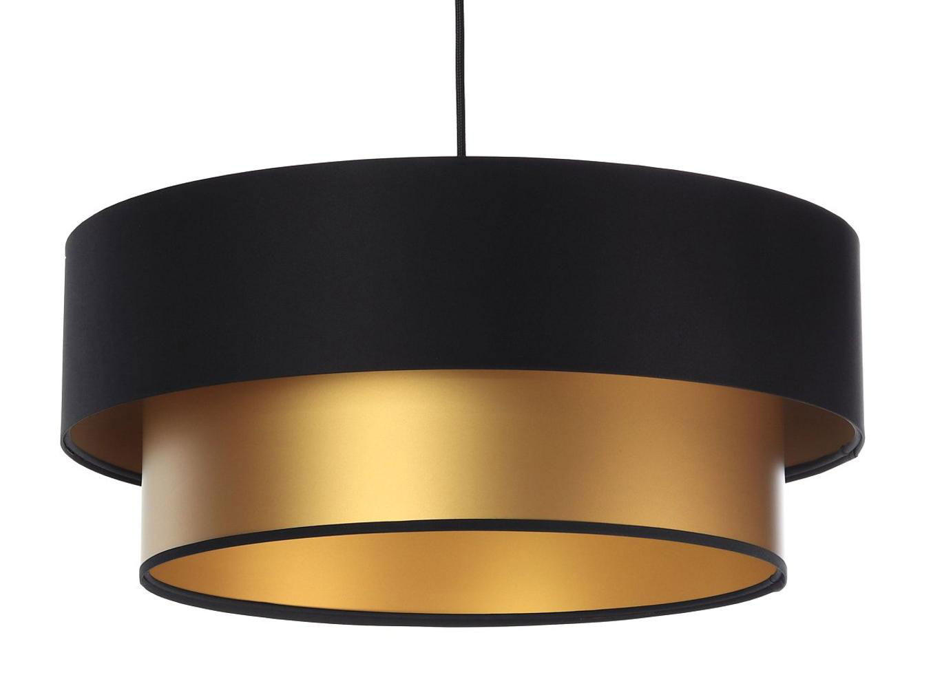 HÄNGELEUCHTE Gold 50/20 cm - Goldfarben/Schwarz, Kunststoff (50/1/20cm) - ONZENO