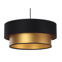 HÄNGELEUCHTE Gold 50/20 cm - Goldfarben/Schwarz, Kunststoff (50/1/20cm) - ONZENO
