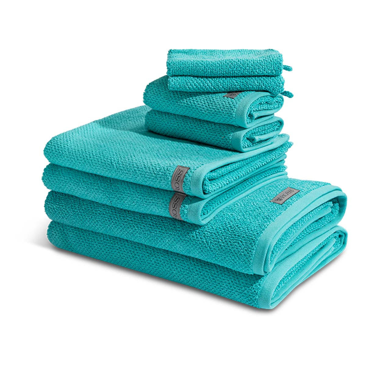FROTTIERSET Selection 8-teilig - Türkis, Textil (50/100cm) - Ross