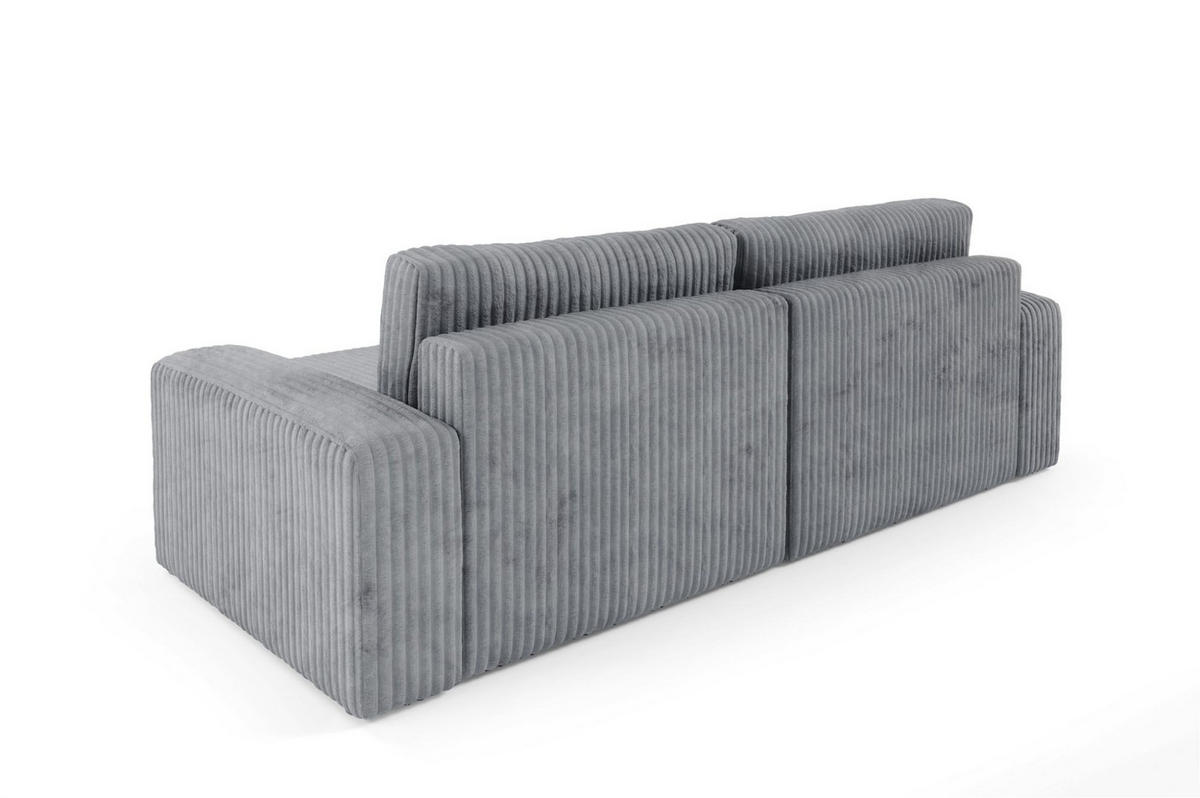 ECKSOFA Natalia - Grau, Holzwerkstoff/Textil (244/149cm) - Fun Möbel