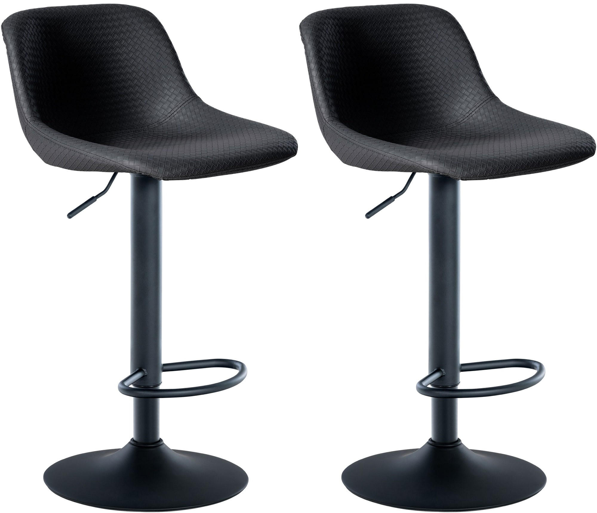 BARHOCKER Loft 2er Set 79-103x43x49 cm Schwarz - Schwarz, Metall (43/79/49cm) - furnicato
