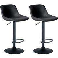 BARHOCKER Loft 2er Set 79-103x43x49 cm Schwarz - Schwarz, Metall (43/79/49cm) - furnicato