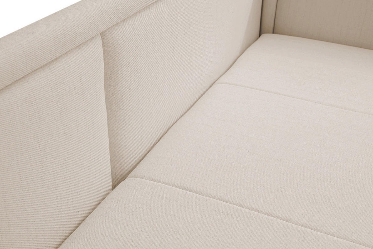 JUGENDBETT Caprili Hellbeige mit Bettkasten - Ecru/Schwarz, Kunststoff/Textil (163/189cm) - Selsey