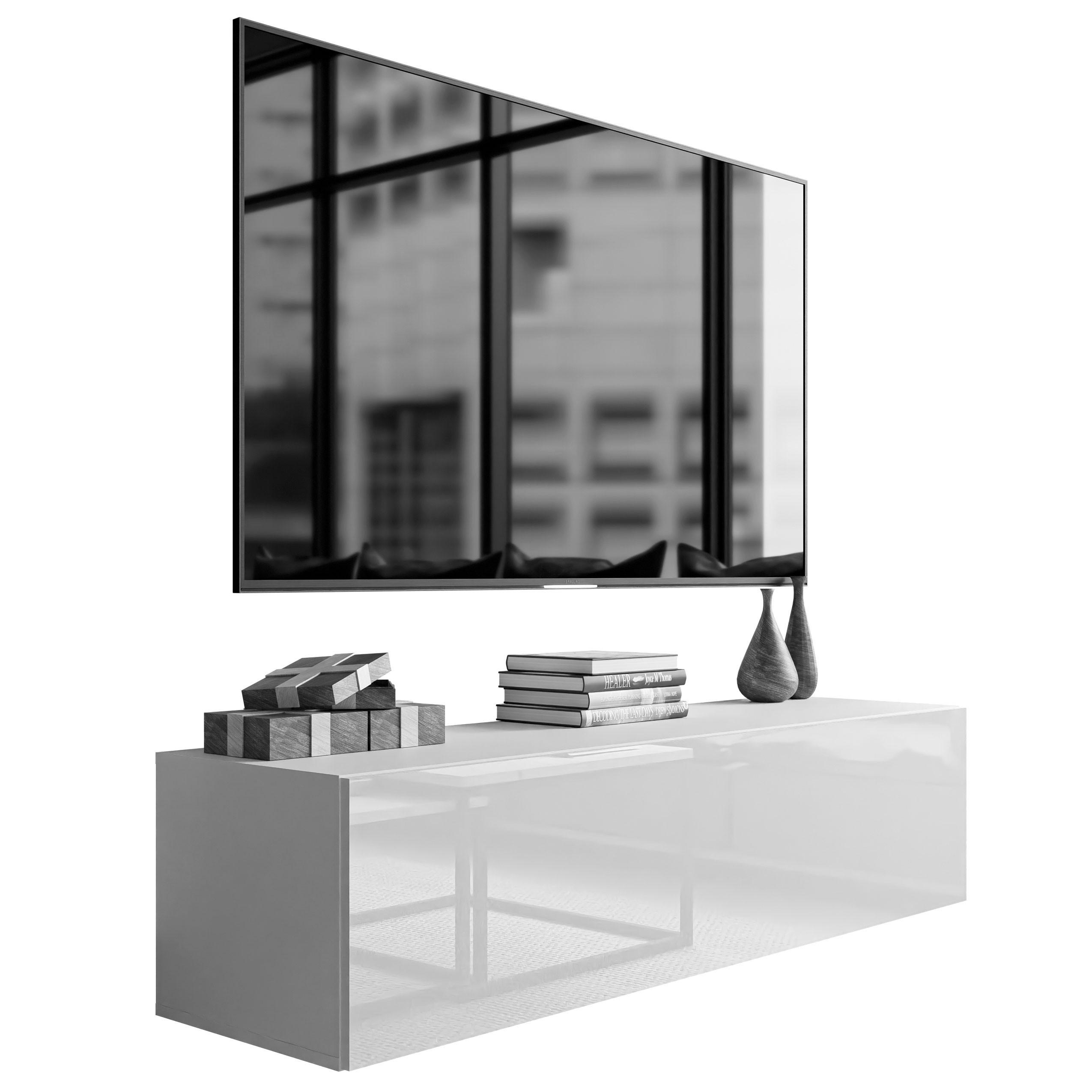 Lookway Tv-Schrank Weiß Hochglanz 150x36x40 cm