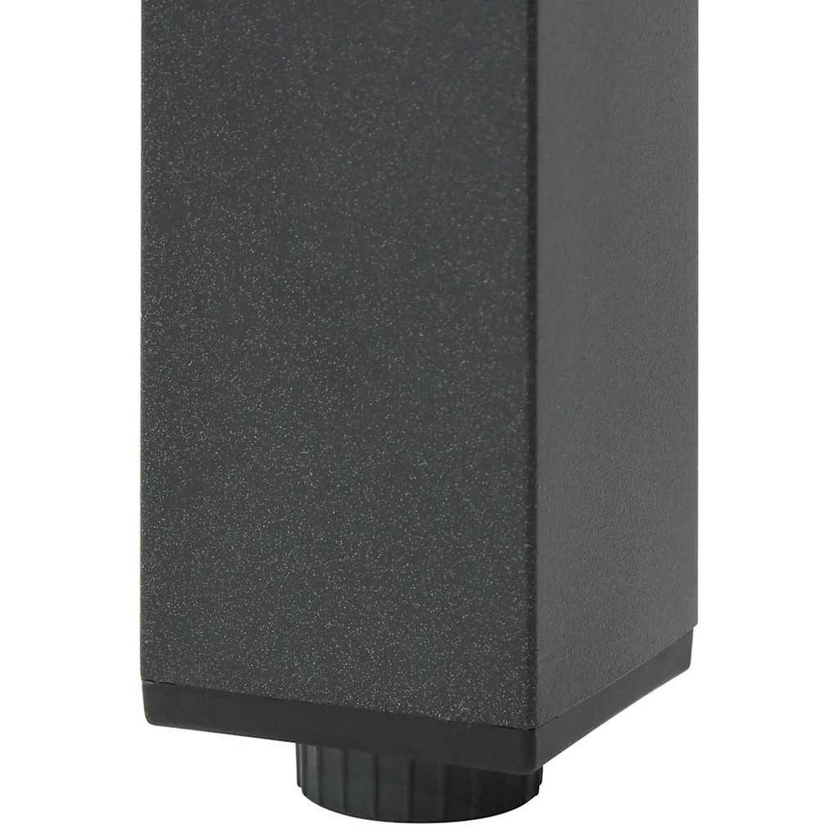 GARTENTISCH, 150/90/74 cm, aus Aluminium und Glas, Schwarz - Schwarz, Glas (90/150/74cm) - vidaXL