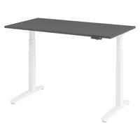 SCHREIBTISCH elektrisch XBHM 80/140/74 cm in Graphitfarben/Weiß - Graphitfarben/Weiß, Holzwerkstoff (80/140/74cm) - bümö
