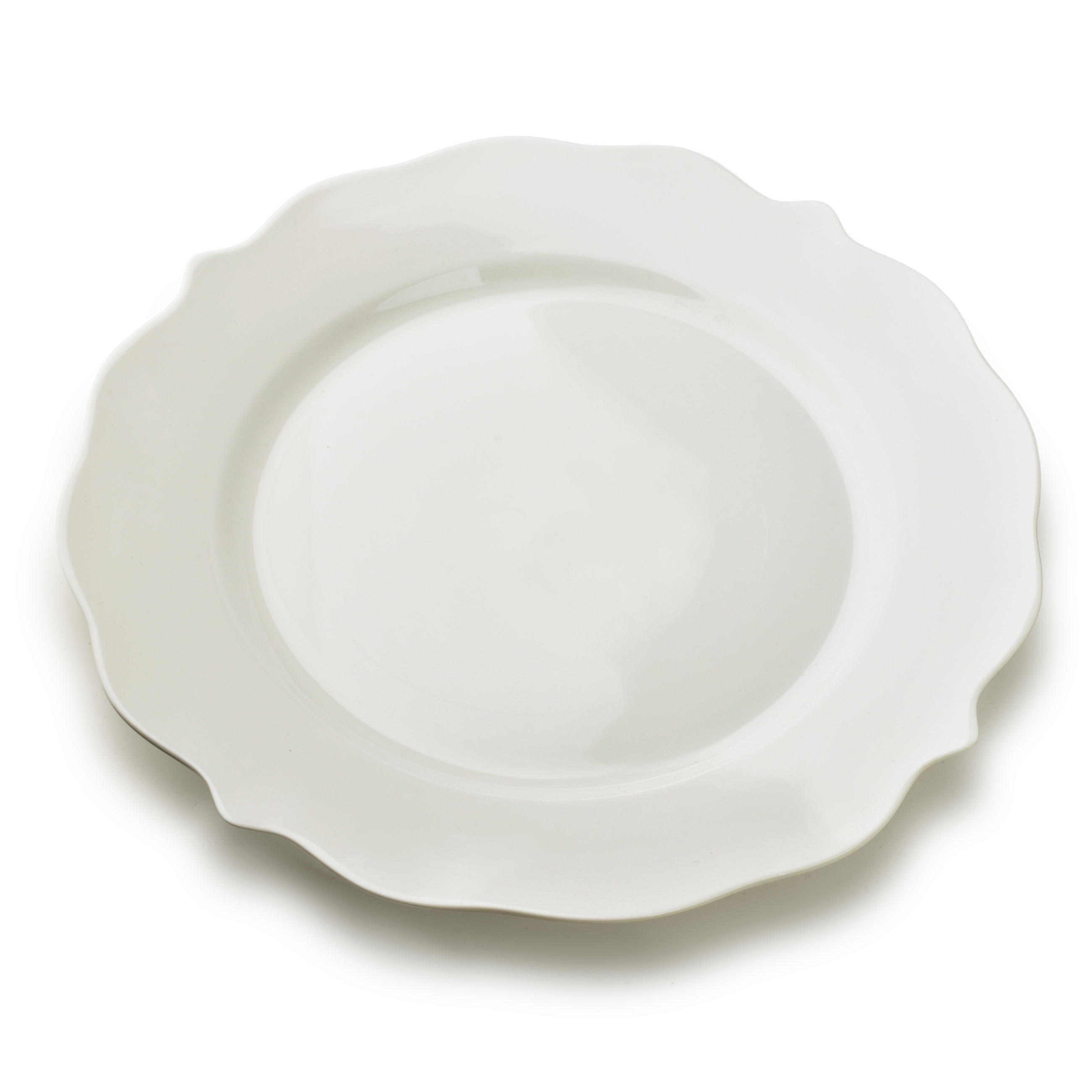 TELLER ISABELLE 27/27/2,5cm - Weiß, Keramik (28/28/3cm) - Mondex