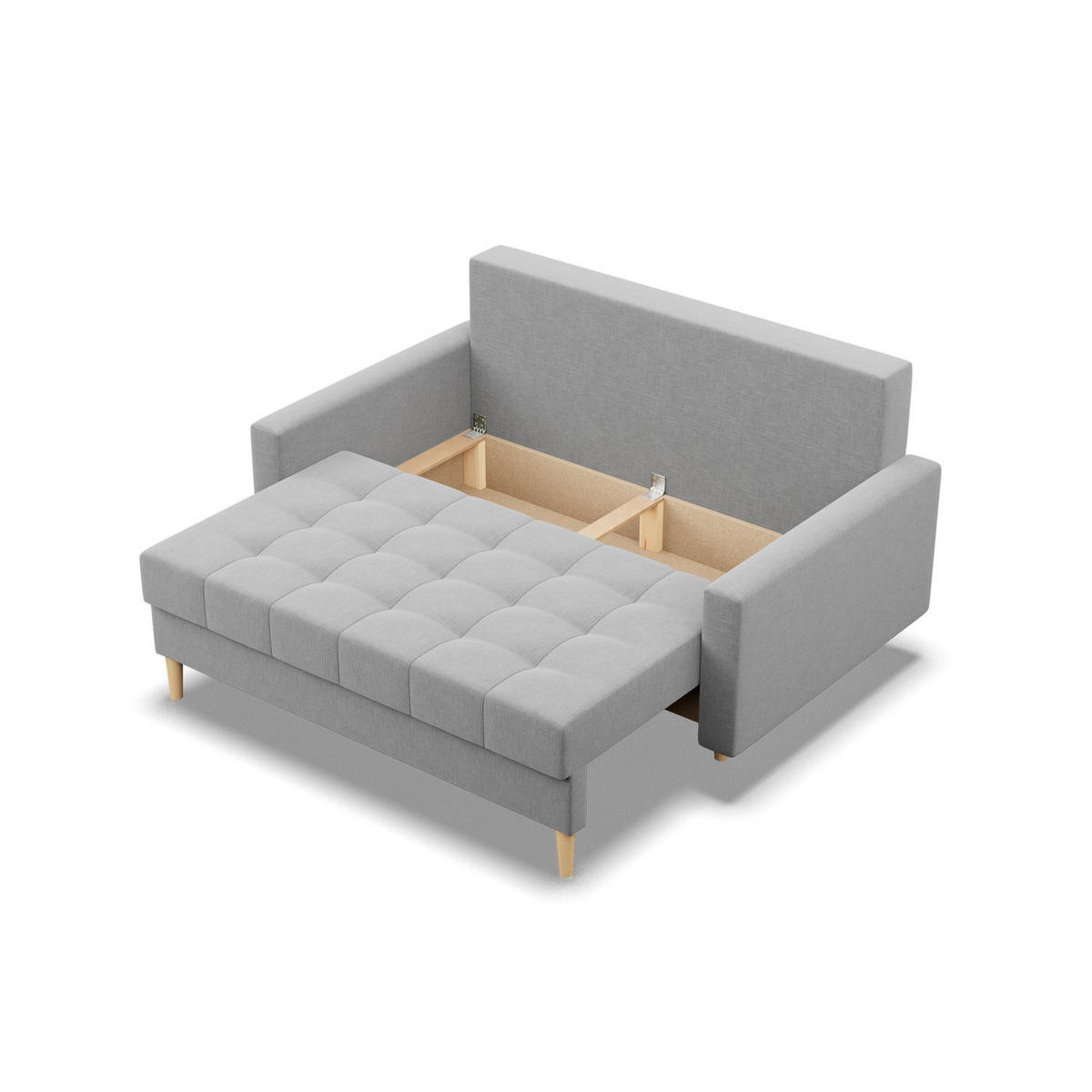 SOFA 2-SITZER MIT SCHLAFFUNKTIONELMA, Grau - Grau, Textil (152/88/92cm)