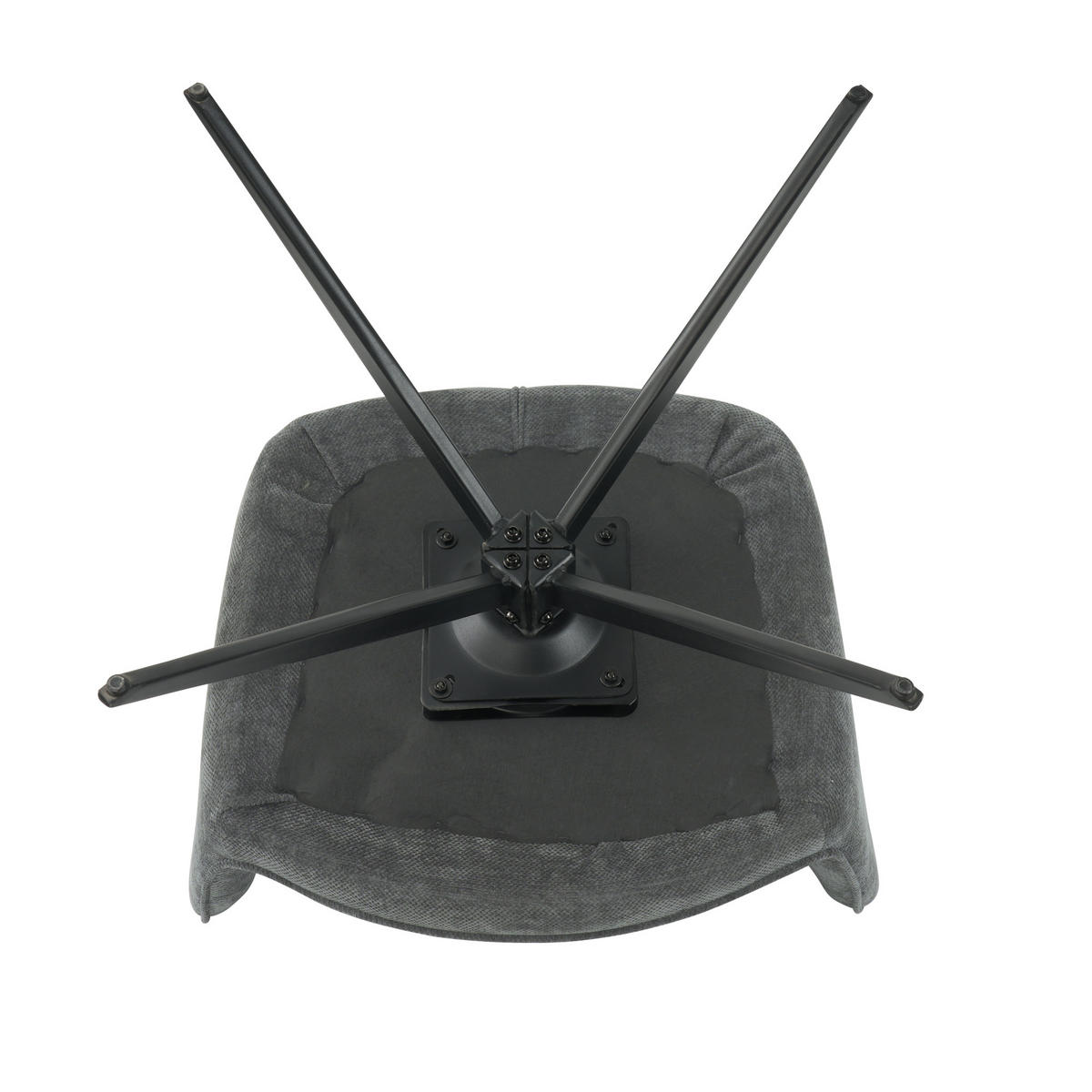 ARMLEHNSTUHL-SET DE-36845 2 Stück mit Drehfunktion und Metallbeinen Dunkelgrau - Dunkelgrau, Metall (45/84/53.5cm) - ComfortXL
