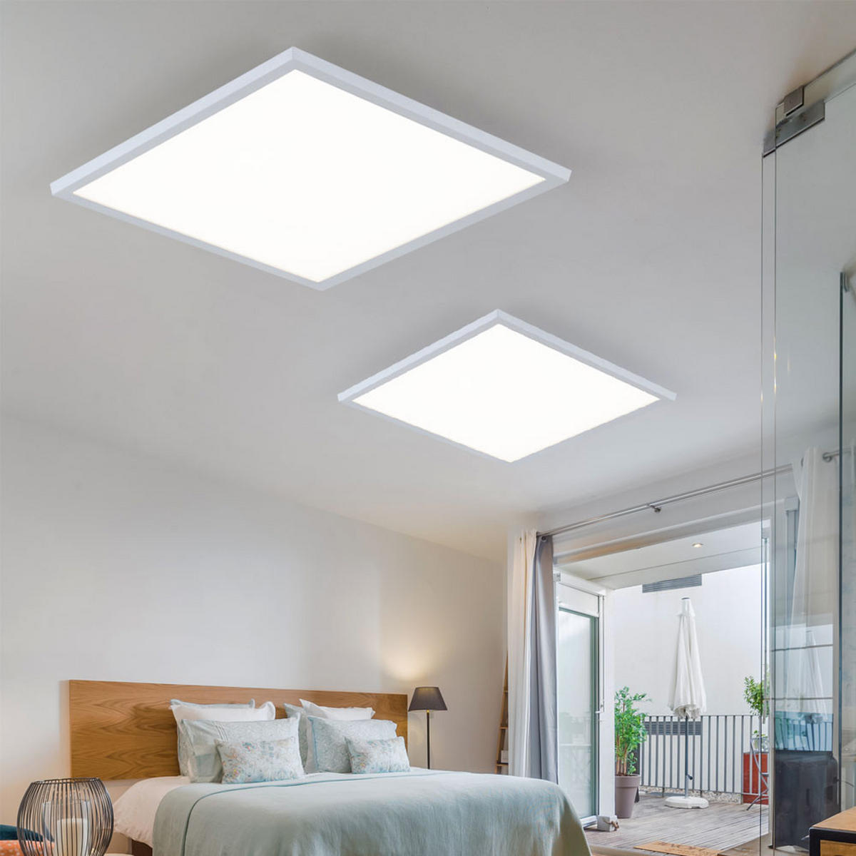 LED DECKENLEUCHTE Panel Weiß - Weiß, Kunststoff (59.5/59.5/3cm)