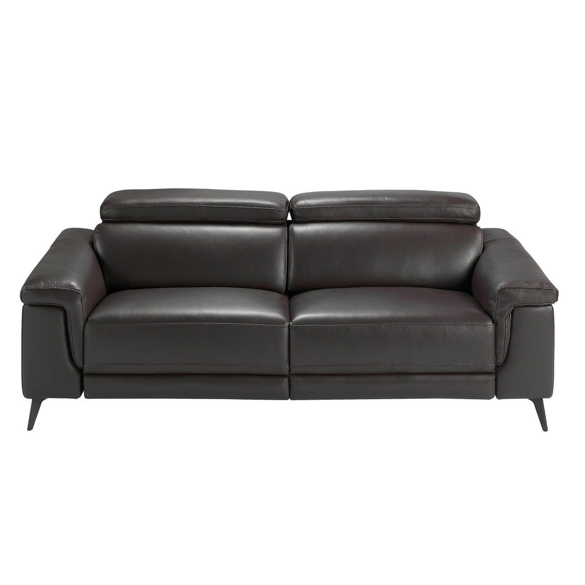 SOFA Relaxsofa mit 3 Sitzen aus schokoladenbraunem Leder 215/103/99 cm - Braun, Leder (215/99/103cm) - ANGEL CERDA